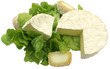 Camembert et crottin de Chavignol sur lit de salades
