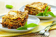 Plates of lasagna