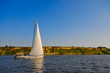 Yacht on river