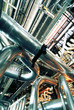 different size and shaped pipes at a power plant