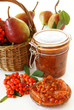 Organic rowanberries and pears jam