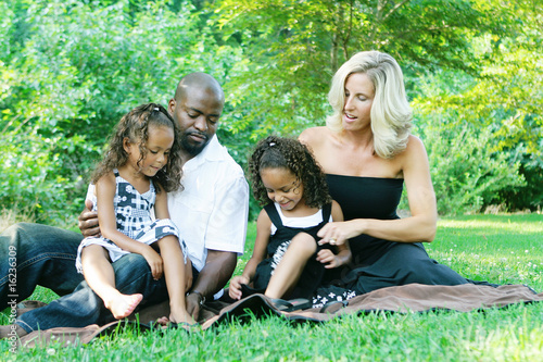 Photo: A mixed race family A mixed race family