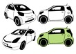 Eco-friendly cars vector illustration.