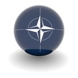 High resolution ball with flag of the NATO