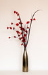 Red flowers in vase