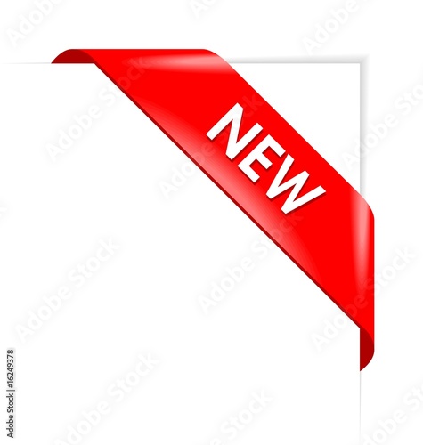 Vector: New red corner business ribbon New red corner business ribbon