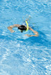 Man Snorkeling in the Pool Man Snorkeling in the Pool