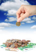 Invest money concept.