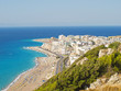 Rhodes town tourist district coastline, Greece