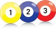 1 2 3 Pool Balls 1 2 3 Pool Balls