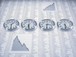 Time zone clocks on list of share prices