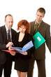 Photo: closeup portrait of three business people closeup portrait of three business people