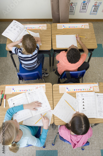 Photo: Students doing school work in classroom Students doing school work in classroom