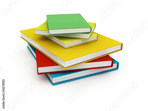 Illustration: colorful books stack education colorful books stack education