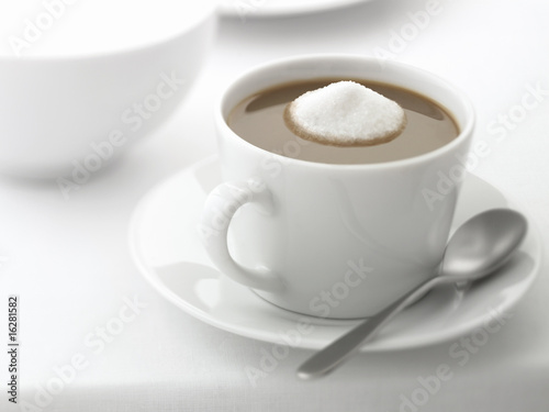 Photo: Close up of coffee with too much sugar Close up of coffee with too much sugar