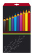 Color pencils in the box. Color pencils in the box.