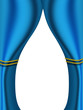 Blue curtain