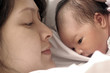 mother and cute baby