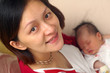 happy mother and baby