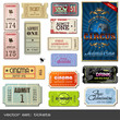 vector set: tickets in different styles vector set: tickets in different styles