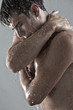 man under the shower.