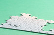 Foto: Jigsaw piece white Jigsaw piece white