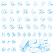 fully editable vector 3d ice alphabet - capitals and numerals fully editable vector 3d ice alphabet - capitals and numerals