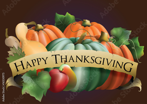 Vector: Happy Thanksgiving Harvest Happy Thanksgiving Harvest