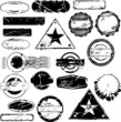 Collection of empty rubber stamps for your text
