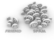 Empty email spam concept