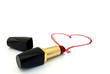 Lipstick drawing a heart