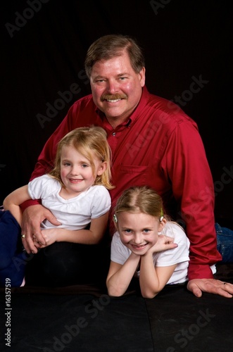 Photo: Granpa with grand daughters Granpa with grand daughters