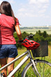 biking woman relaxing