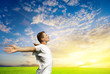Photo: young man and sunset young man and sunset