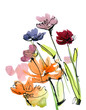 Floral painted background.