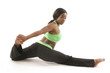 young pretty hispanic african american woman exercising dance ba young pretty hispanic african american woman exercising dance ba