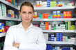 portrait of a female pharmacist at pharmacy portrait of a female pharmacist at pharmacy