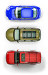 Details der Fotografie Set Draufsicht Autos