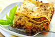Plate of lasagna Plate of lasagna