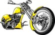 yellow motorbike
