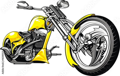 yellow motorbike