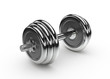 Dumbbell isolated over a white background Dumbbell isolated over a white background
