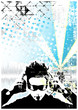 dj blue poster background dj blue poster background