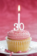 Thirtieth birthday cupcake