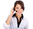 Customer Representative with headset Customer Representative with headset