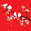 Sakura and Birds (Cherry Blossom)