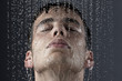 man under the shower.