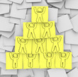 Cooperation Pyramid Drawn on Sticky Notes