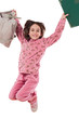 Joyful little girl jumping Joyful little girl jumping