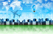 Abstract Business Background with City Abstract Business Background with City